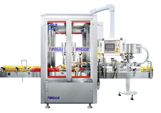 खरीदें 6000BPH 6 सिर रोटरी कैपिंग मशीन पूरी तरह से स्वचालित ऑनलाइन निर्माण