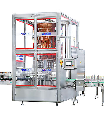 खरीदें 8 10 12 सिर स्वचालित कैपिंग मशीन रोटरी पंप 6000BPH ऑनलाइन निर्माण